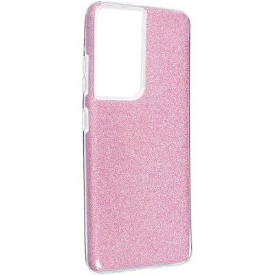 Oem Θήκη Shining Χρυσόσκονη Για   Samsung Galaxy S21 Ultra 5G Ροζ