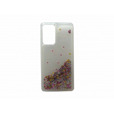 Oem Θήκη TPU Με Υγρό Glitter Για Samsung Galaxy A52 5G / A52 4G / A52S 5G Ασημί