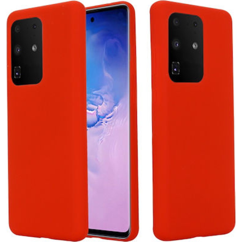 Oem Θήκη Σιλικόνης Matt 1,2 mm Για    Samsung Galaxy S20 Ultra / S20 Ultra 5G  Κόκκινο