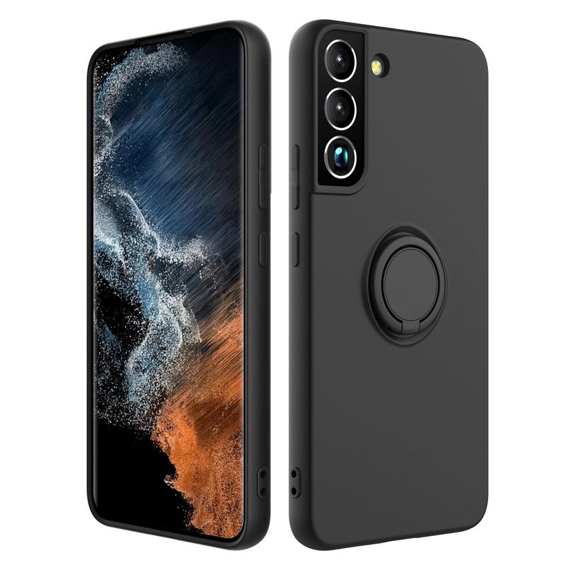 Oem ΄Θήκη Σιλικόνης Με Ring  Για Xiaomi Poco M4 Pro 5G / Redmi Note 11T 5G / Redmi Note 11s 5G  Μαύρο
