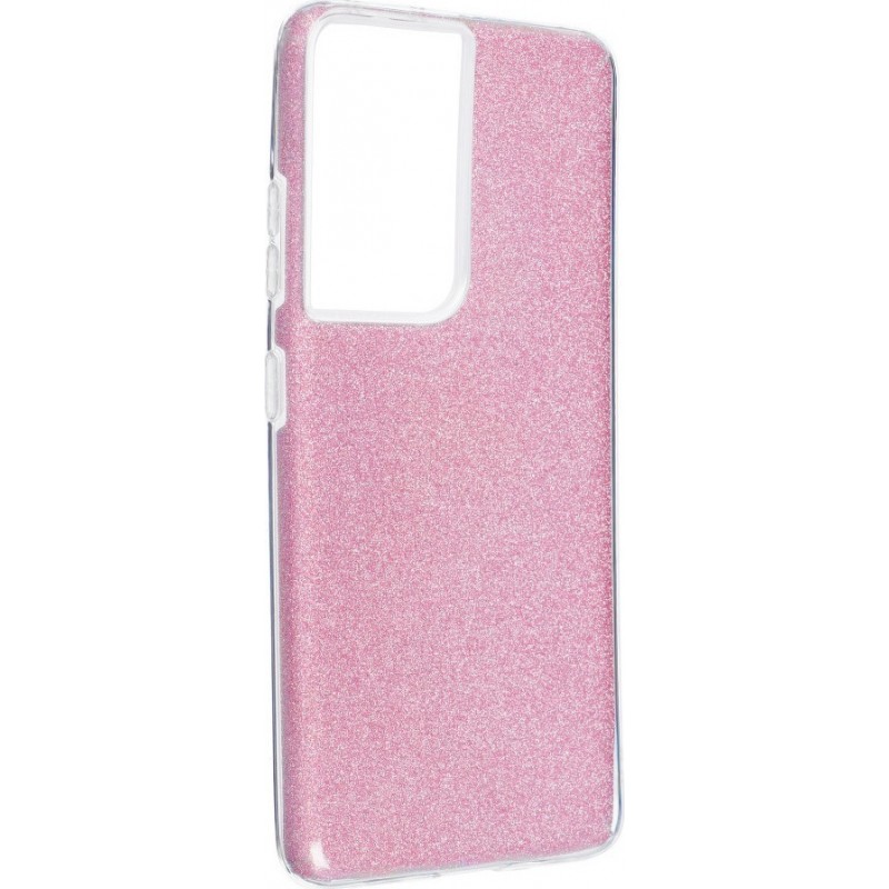  Oem Θήκη Shining Χρυσόσκονη Για       Samsung Galaxy S22 Ultra Ροζ