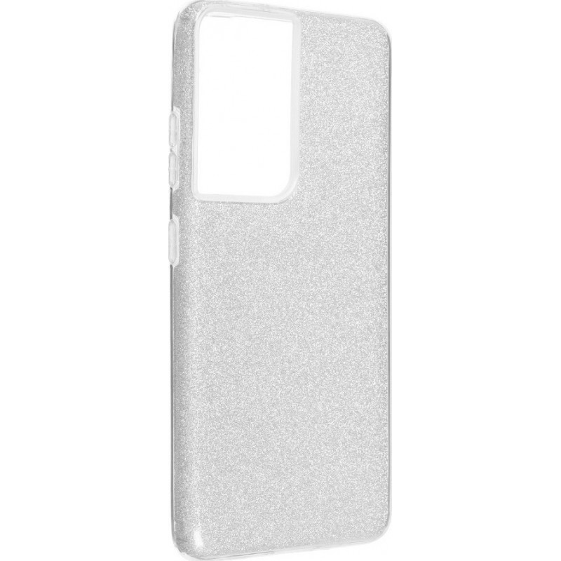 Oem Θήκη Shining Χρυσόσκονη Για   Samsung Galaxy S22 Ultra Ασημί