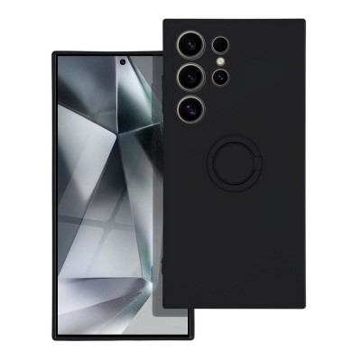 Oem ΄Θήκη Σιλικόνης Με Ring Για Samsung Galaxy S24 Ultra 5G Μαύρο
