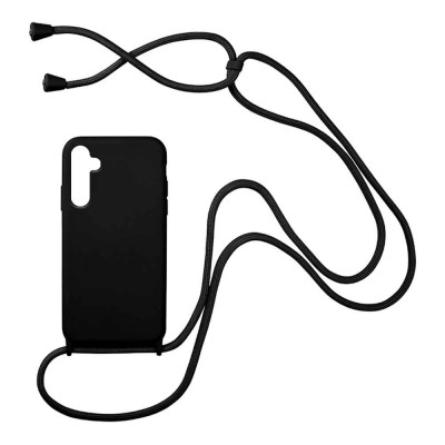 Oem Cord Silicone Μαύρη Θήκη Για Samsung Galaxy A05s Με Λουρί Μαύρο