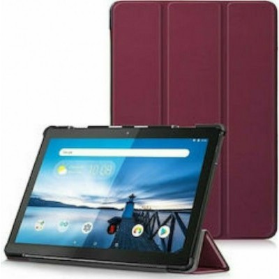 Oem Trifold Θήκη Βιβλίο Flip Cover Για Lenovo M10 Plus TB-X606F 10.3'' Μπορντό