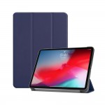 Trifold Θήκη Βιβλίο με Σιλικόνη Flip Cover Για Apple iPad 8 2019 / 2020 / 2021 10.2" Μπλε