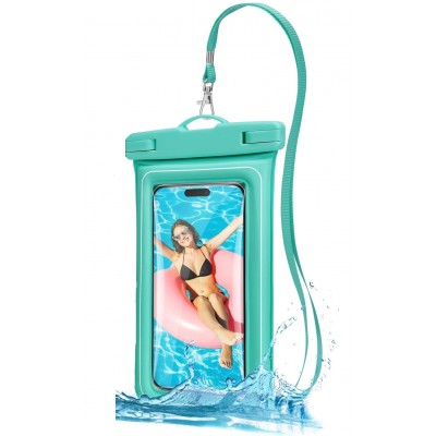 Oem Αδιάβροχη Θήκη Waterproof Pouch Floating Airbag Για Κινητά έως 7,2" ( 200 * 100 mm ) Τιρκουάζ