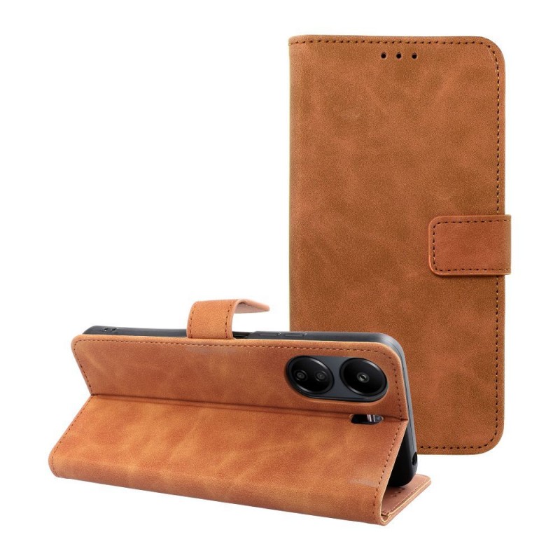 Forcell Tender Θήκη Βιβλίο Για Xiaomi Redmi Note 10 4G / 10S Ανοιχτό Καφέ