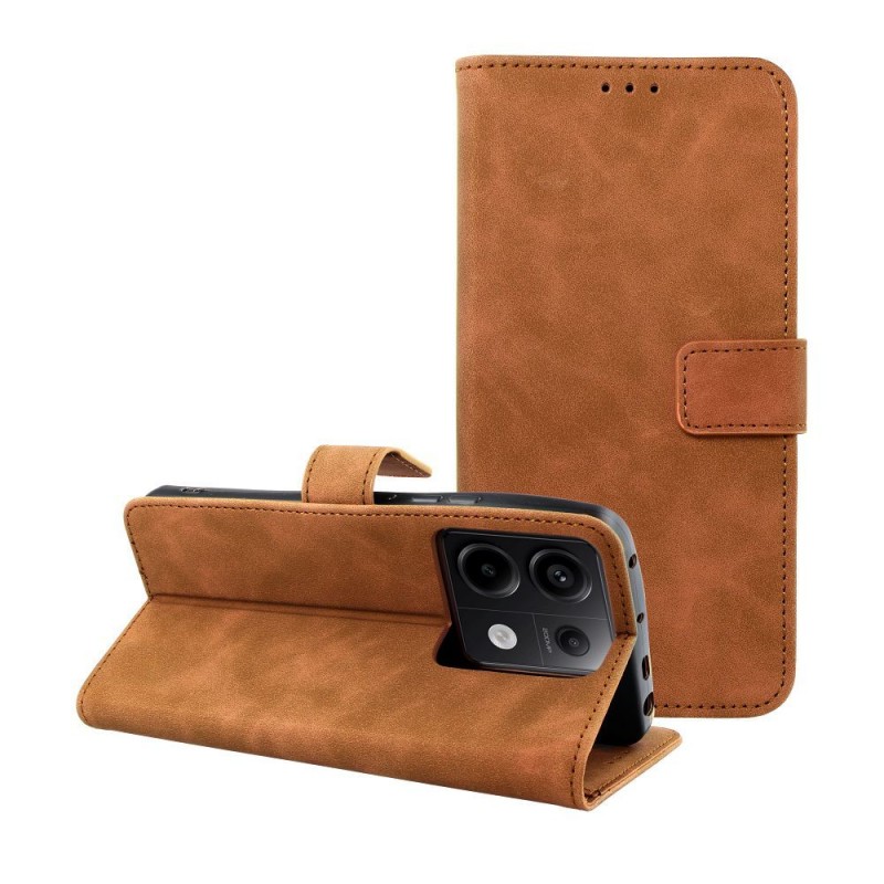  Forcell Tender Θήκη Βιβλίο Για Xiaomi Poco X6 5G Ανοιχτό Καφέ