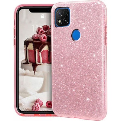  Oem Θήκη Shining Χρυσόσκονη Για      Xiaomi Redmi 9C / Redmi 10A Ροζ