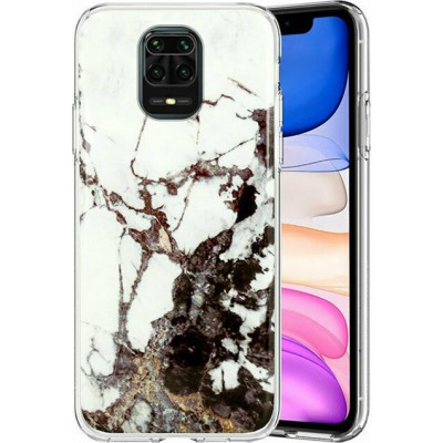 Oem Θήκη Σιλικόνης Marmur case Design 2 Για Xiaomi Redmi Note 9 Pro / Redmi Note 9s / Note 9 Pro Max  Καφέ