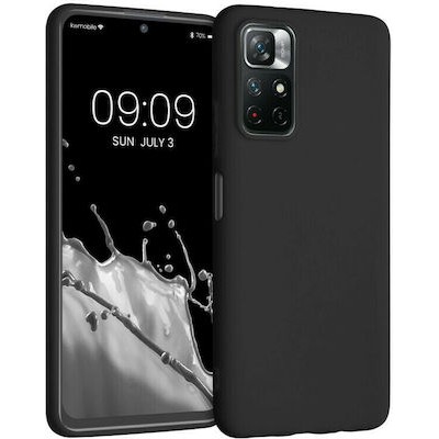 Oem Θήκη Σιλικόνης Matt 1,2 mm Για Xiaomi Poco M4 Pro 5G / Redmi Note 11T 5G / Redmi Note 11s 5G Μαύρο