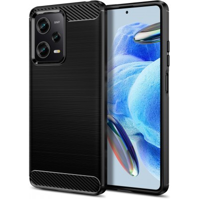 Oem Θήκη Σιλικόνης Carbon Για Xiaomi Poco X5 Pro 5G Μαύρο