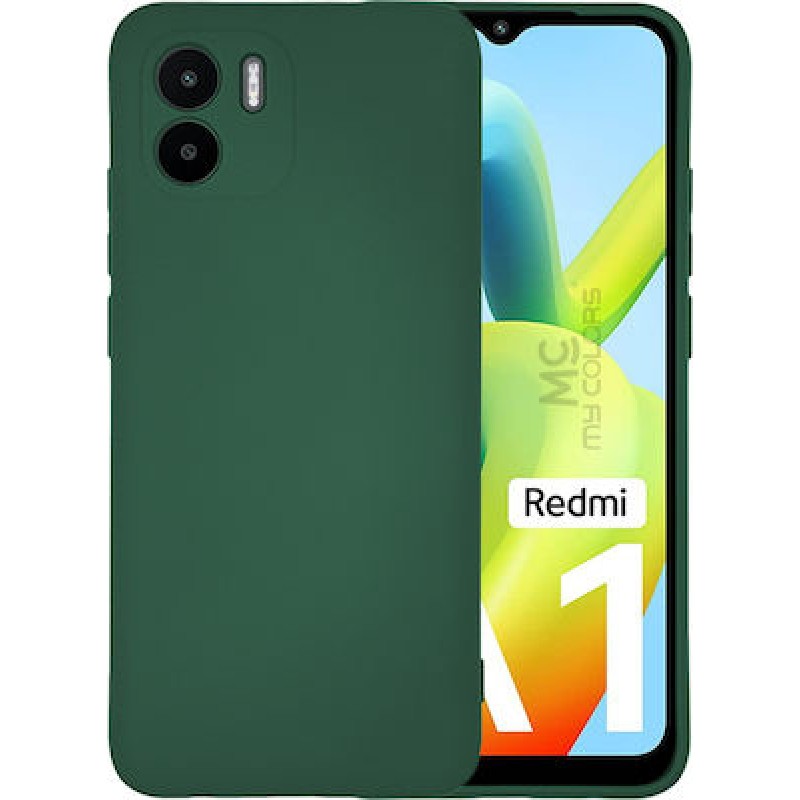 Oem Θήκη Σιλικόνης Matt 1,2 mm Για Xiaomi Redmi A1 Plus / Redmi A2 Plus Σκούρο Πράσινο