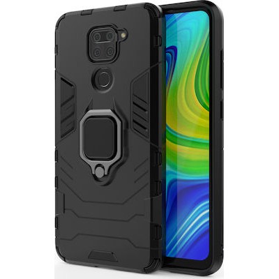 Oem Ring Holder Stand Cover Για Xiaomi Redmi Note 9  Μαύρο