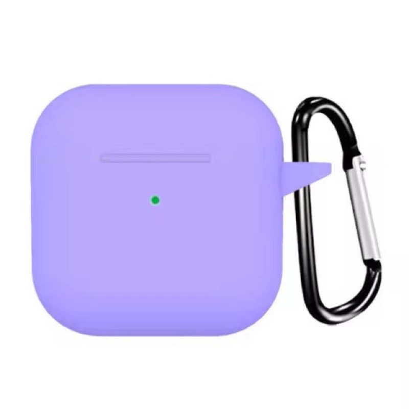 Oem Θήκη Σιλικόνης Με Γάντζο Για Apple AirPods 4 Λιλά