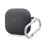 Oem Θήκη Σιλικόνης Με Γάντζο Για Apple AirPods 4 Μαύρο