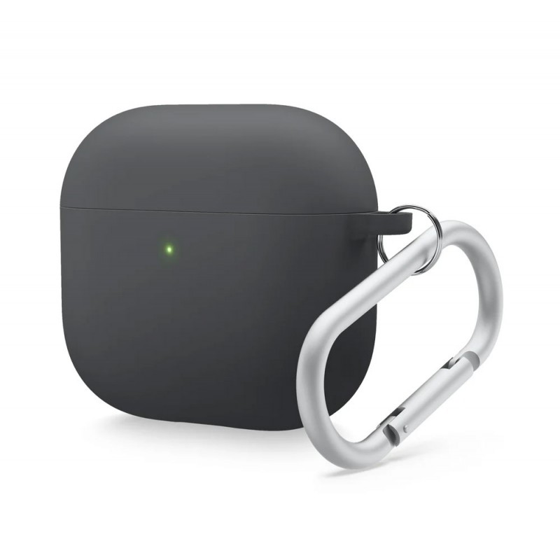 Oem Θήκη Σιλικόνης Με Γάντζο Για Apple AirPods 4 Μαύρο