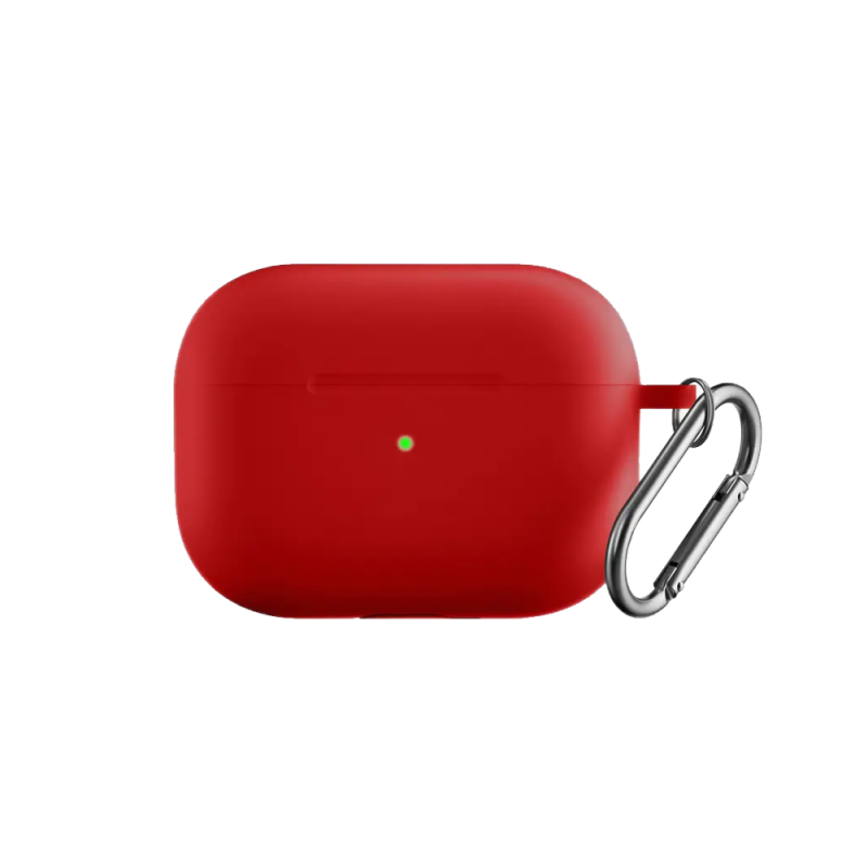 Oem Θήκη Σιλικόνης Με Γάντζο Για Apple AirPods 4 Κόκκινο