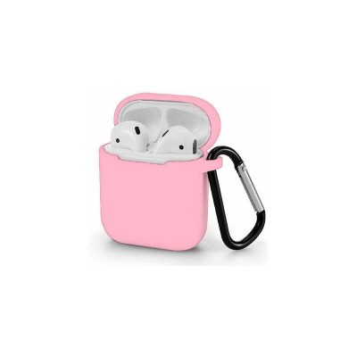 Oem Θήκη Σιλικόνης Με Γάντζο Για Apple AirPods 4 Ροζ