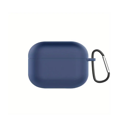 Oem Θήκη Σιλικόνης Με Γάντζο Για Apple AirPods 4 Σκούρο - Μπλε