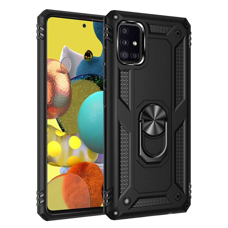 Oem Θήκη με Ring Stand TPU Case Για Samsung Galaxy A51 4G / A51 5G  Μαύρο