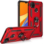 Oem Ring Holder Back Cover Για Xiaomi Redmi 9C / Redmi 10A  Κόκκινο