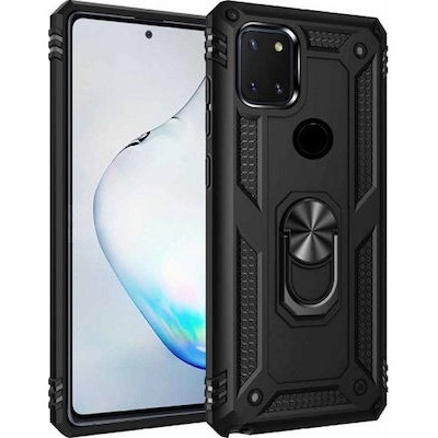Oem Ring Holder Back Cover Για Xiaomi Redmi 9C / Redmi 10A  Μαύρο