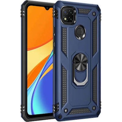 Oem Ring Holder Back Cover Για Xiaomi Redmi 9C / Redmi 10A  Μπλε