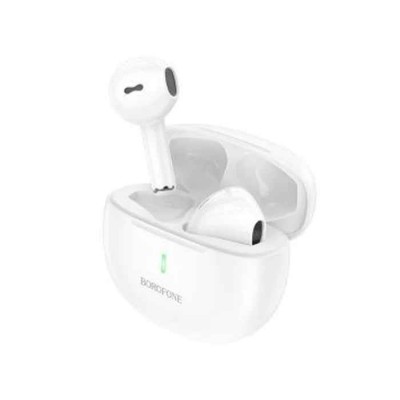 Borofone W33 Mini Earbud Bluetooth Handsfree Ακουστικά Με Θήκη Φόρτισης Άσπρο