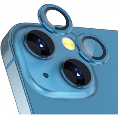 Oem Τζαμάκι Κάμερας Frame Για Apple iPhone 15 5G 6,1" / Apple iPhone 15 Plus 5G 6,7" Μπλε