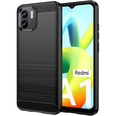 Oem Θήκη Σιλικόνης Carbon Για Xiaomi Redmi A1 2022 / Redmi A2 Μαύρο