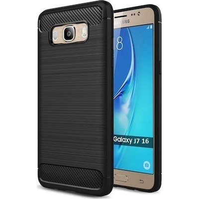 Oem Θήκη Σιλικόνης Carbon Για Samsung Galaxy J7 2016  Μαύρο