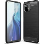 Oem Θήκη Σιλικόνης Carbon Για Xiaomi Mi 11 Lite 4G / 5G  Μαύρο