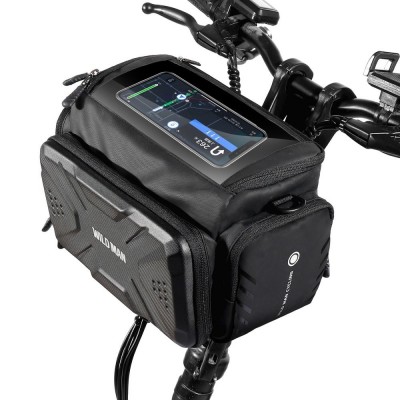 Bicycle holder / on wheel bag with touch screen with zipper WILDMAN GS6 4L 4 