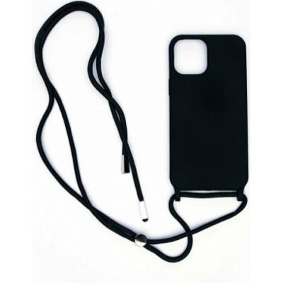Oem Cord Silicone Μαύρη Θήκη Για Xiaomi Redmi Note 11 Pro / Note 11 Pro 5G / Poco X4 Pro 5G Με Λουρί Μαύρο
