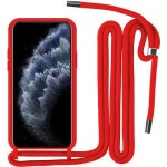 Oem Cord Silicone   Κόκκινη Θήκη Για Apple iPhone 7 / 8 Plus Με Λουρί Κόκκινο