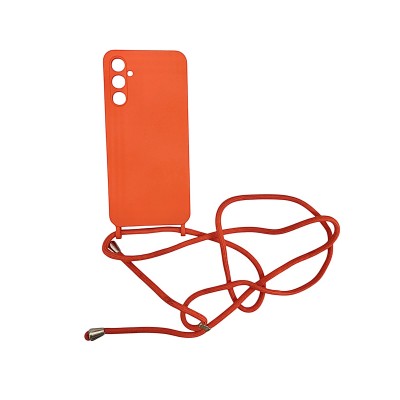 Oem Cord Silicone Πορτοκαλί Θήκη Για Samsung Galaxy A05s Με Λουρί Πορτοκαλί