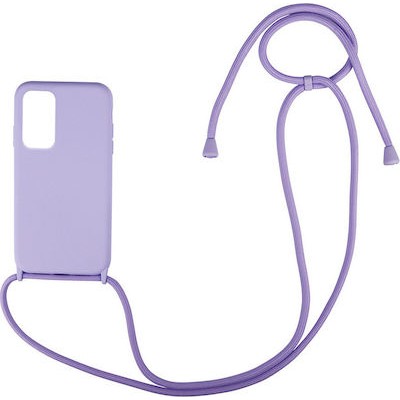Oem Cord Silicone Μωβ Θήκη Για Samsung Galaxy A23 5G Με Λουρί Μωβ