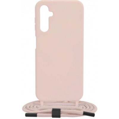 Oem Cord Silicone Ροζ Θήκη Για Apple iPhone 16 5G 6,1" Με Λουρί Ροζ