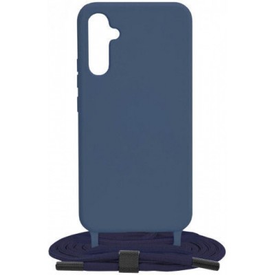Oem Cord Silicone Σκούρο - Μπλε Θήκη Για Apple iPhone 16 5G 6,1" Με Λουρί Σκούρο - Μπλε