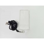 Oem Silicone Διάφανη Θήκη Για Xiaomi Redmi 9C Με Λουράκι Μαύρο