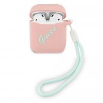 Guess case for Apple Airpods / Airpods 2 GUACA2LSVSPG pink-green Silicone Vintage
