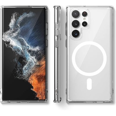  Oem Θήκη TPU & PC Ultra Hybrid Mag Magsafe φορτιστή Για Samsung Galaxy S23 Ultra 5G Διάφανο