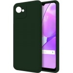 Oem Θήκη Σιλικόνης Matt 1,2 mm Για Realme C30 Σκούρο Πράσινο