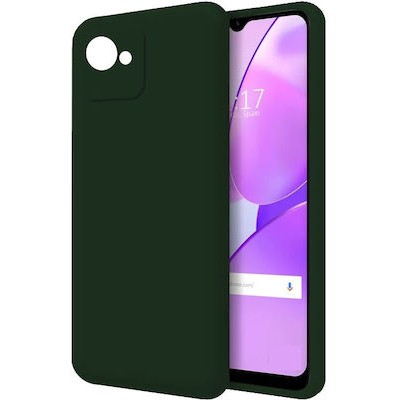 Oem Θήκη Σιλικόνης Matt 1,2 mm Για Realme C30 Σκούρο Πράσινο