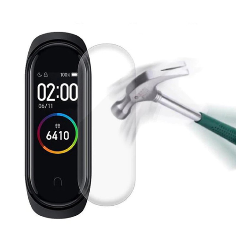Full 5D Tempered Glass 0.3mm Μαύρο Xiaomi Mi Band 3 / 4 Μαύρο