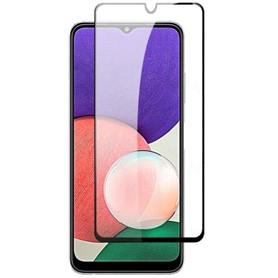 Oem Full Face Tempered glass Box Για  Samsung Galaxy A22 4G  Μαύρο