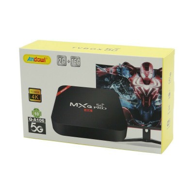 Andowl TV Box Q-A106 4K UHD με WiFi USB 2.0 2GB RAM και 16GB Αποθηκευτικό Χώρο με Λειτουργικό Android 10.0