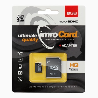 IMRO MicroSDHC Κάρτα μνήμης 8GB  with adapter